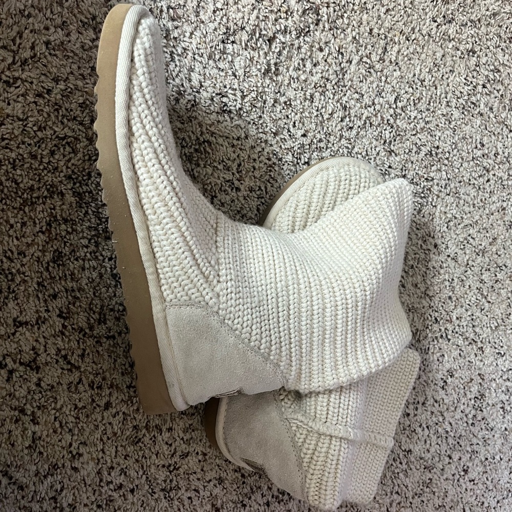 UGG Cream Knit Boots